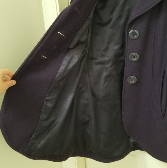 Atmosphere dark purple wool blend coat xs - Picture 5 of 8
